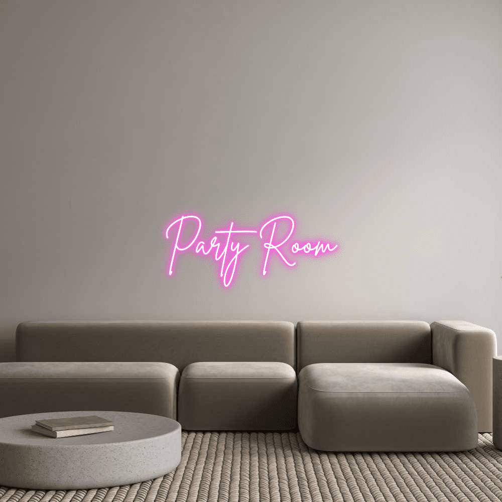 Custom Neon Sign Online Editor Party Room - Planet Neon