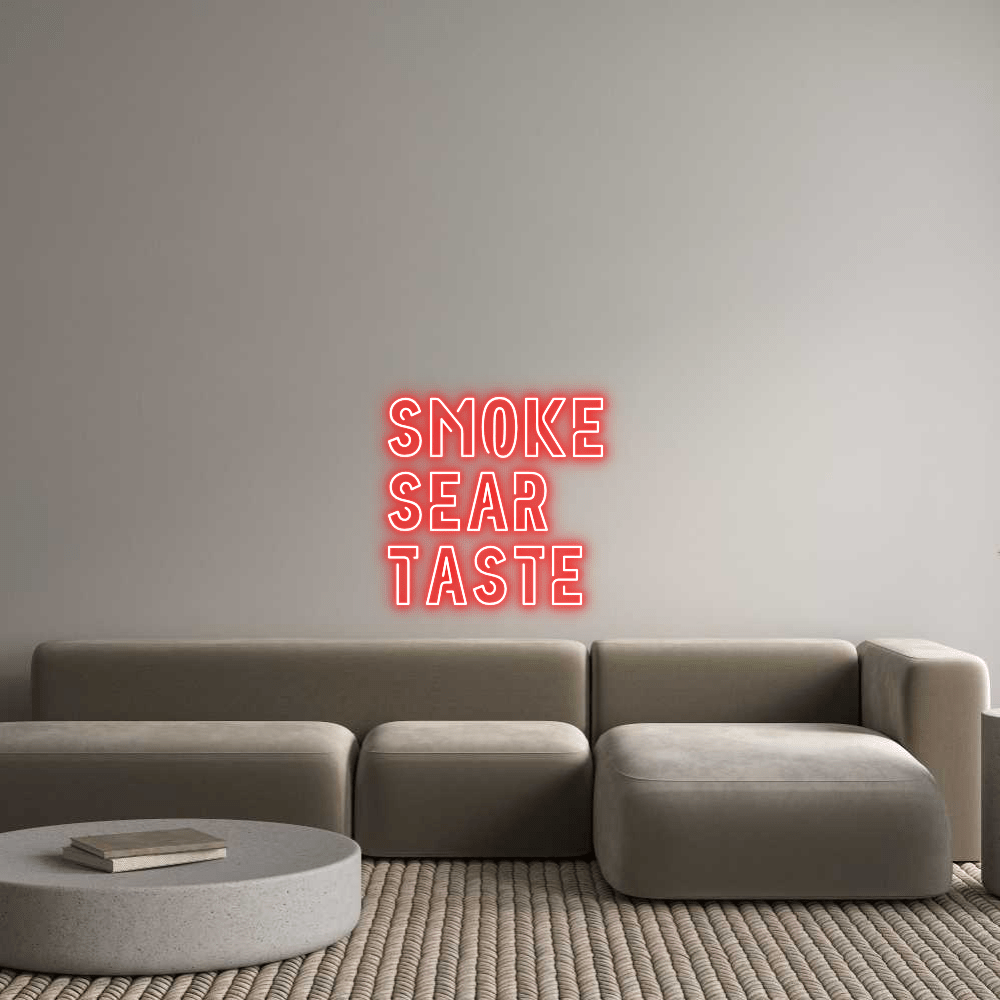 Custom Neon Sign Online Editor smoke Sear Tast... - Planet Neon