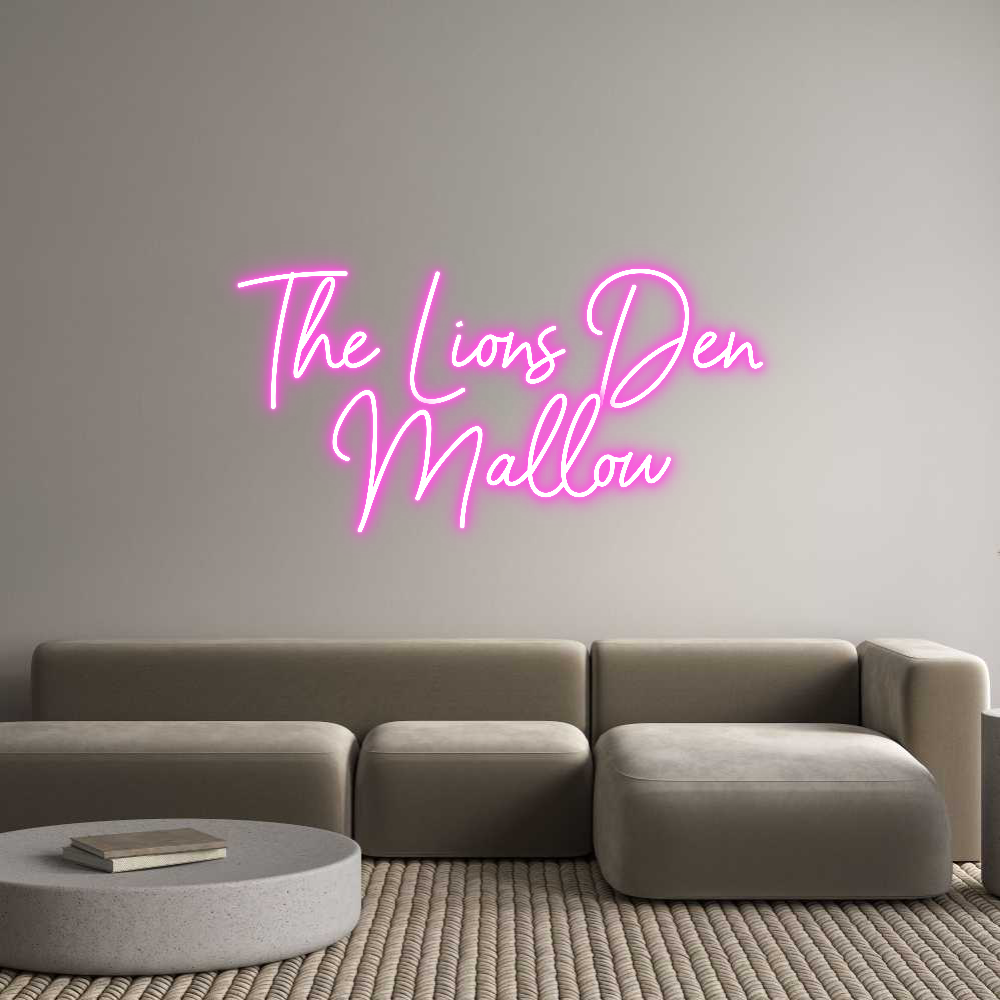 Custom Neon Sign Online Editor The Lions Den...