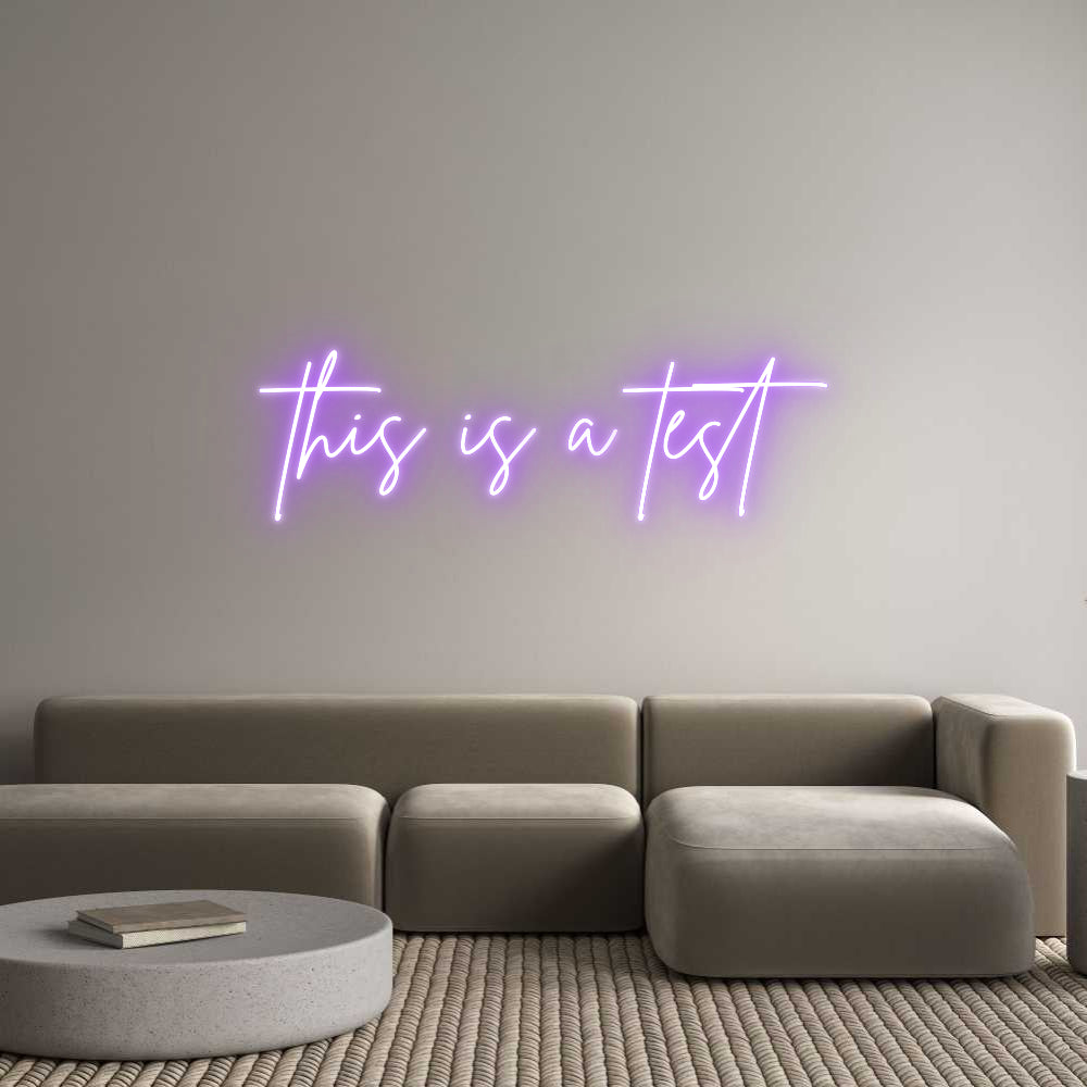 Custom Neon Sign Online Editor this is a test