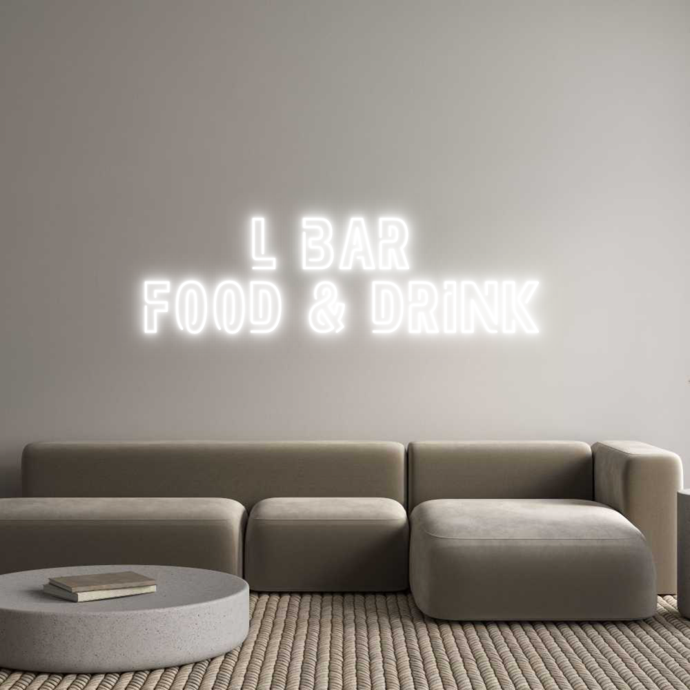 Custom Neon Sign Online Editor L bar
Food ...