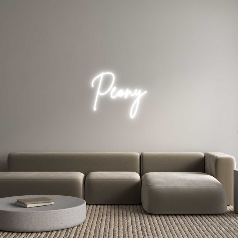 Custom Neon Sign Online Editor Peony