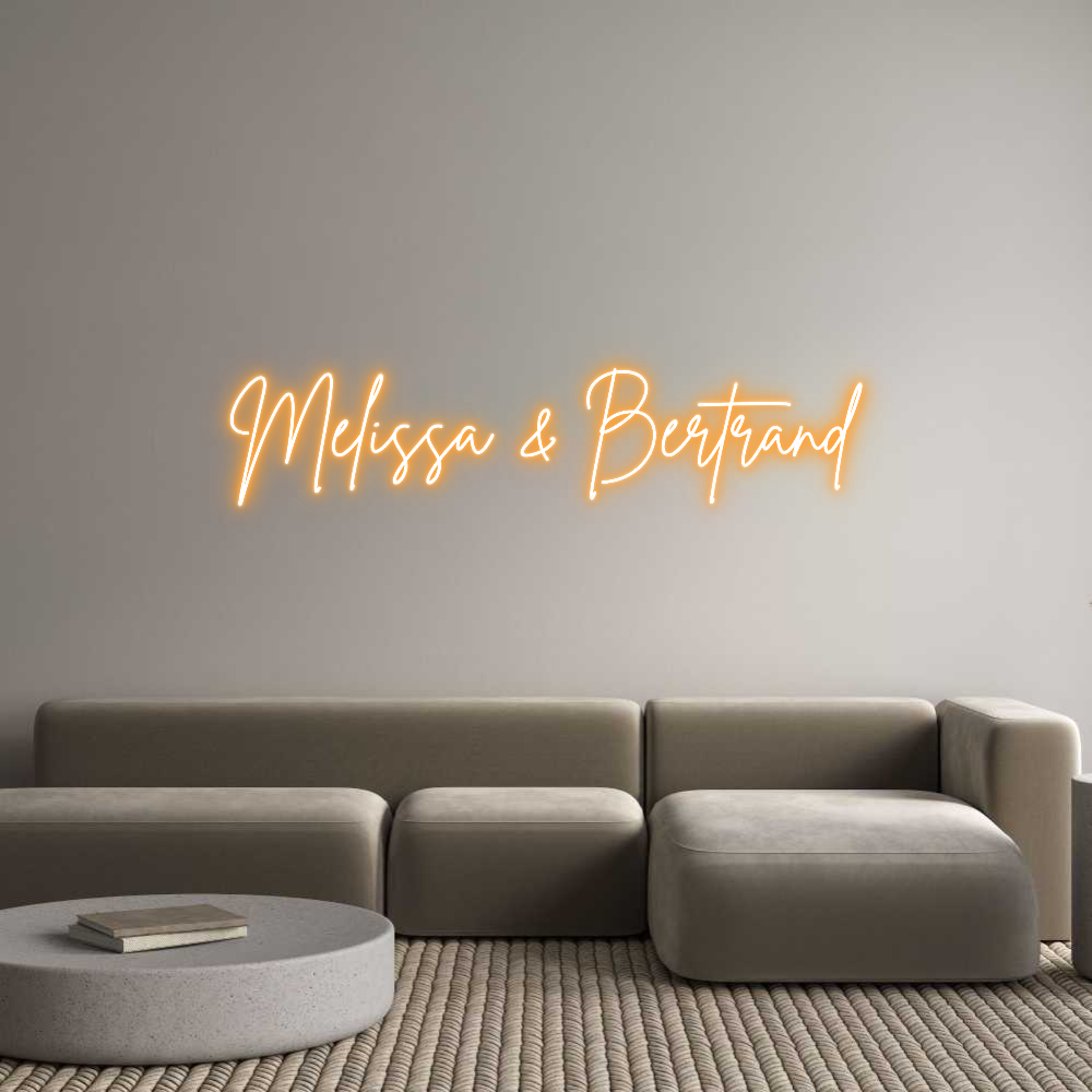 Custom Neon Sign Online Editor Mélissa & Ber...