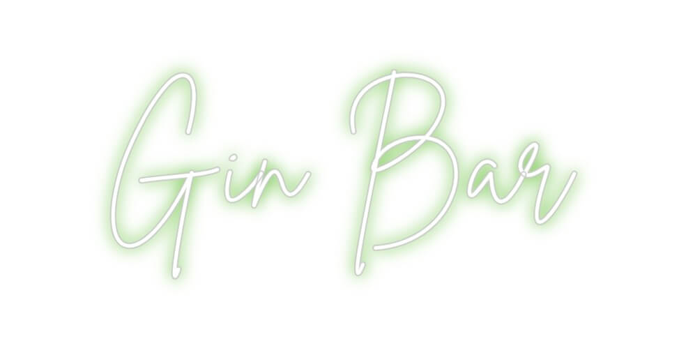 Custom Neon Sign Online Editor Gin Bar