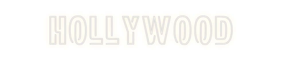 Custom Neon Sign Online Editor HOLLYWOOD