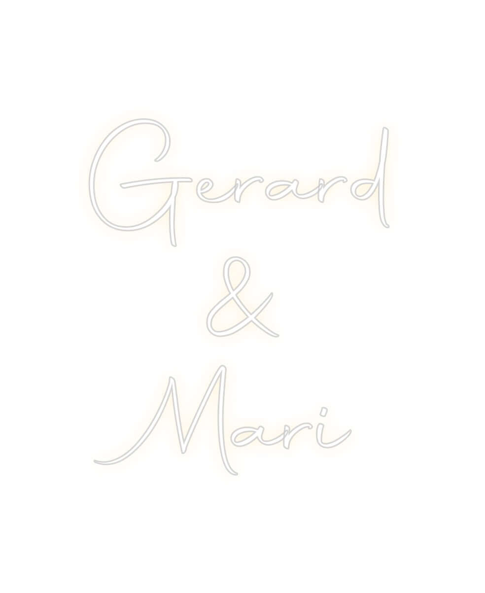 Custom Neon Sign Online Editor Gerard
&
Mari