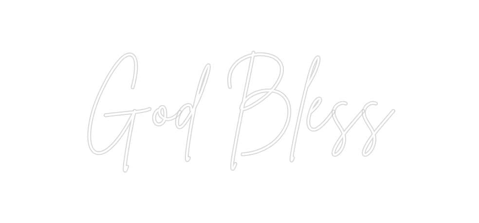 Custom Neon Sign Online Editor God Bless