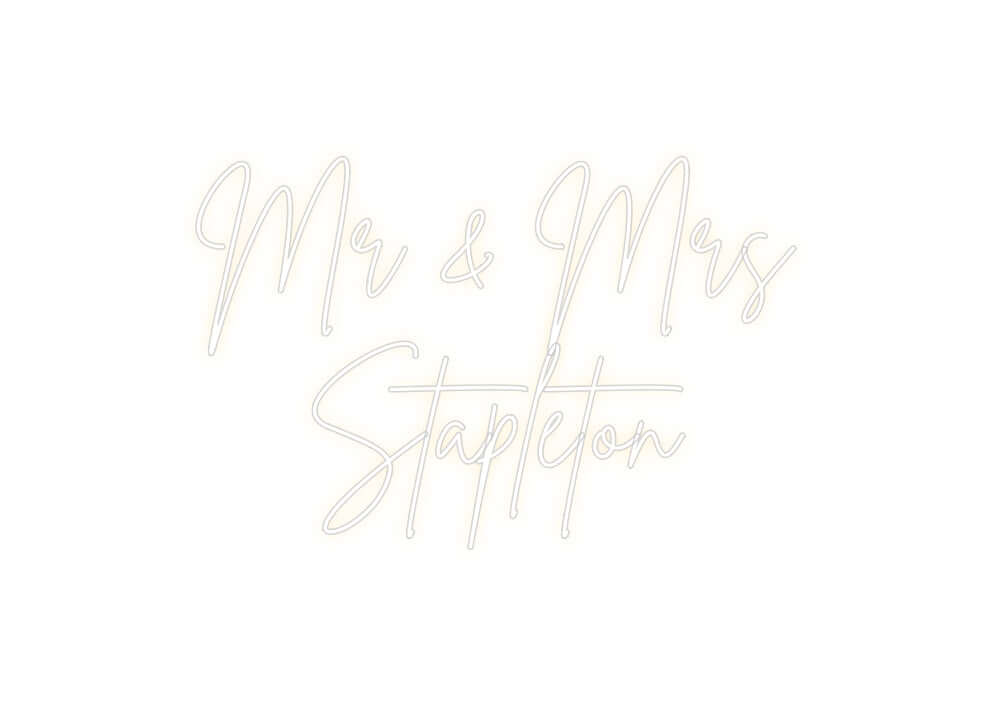Custom Neon Sign Online Editor Mr & Mrs
St...