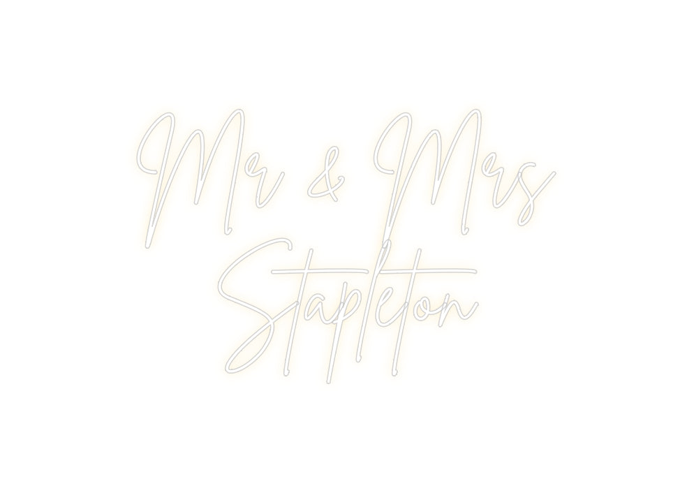 Custom Neon Sign Online Editor Mr & Mrs
Sta...