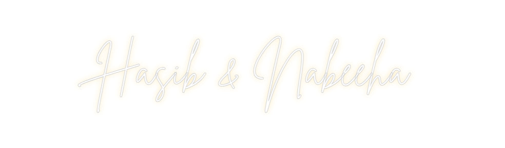 Custom Neon Sign Online Editor Hasib & Nabeeha