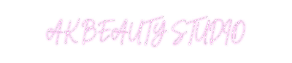Custom Neon Sign Online Editor AK BEAUTY STU...