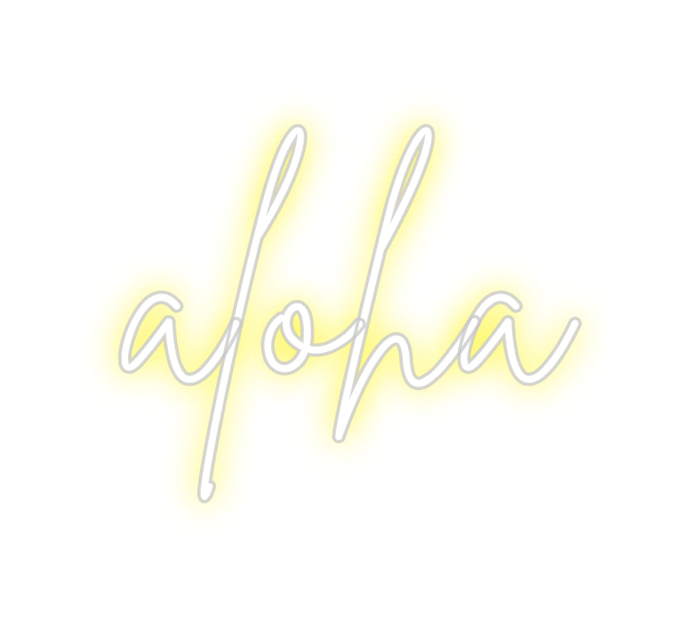 Custom Neon Sign Online Editor aloha