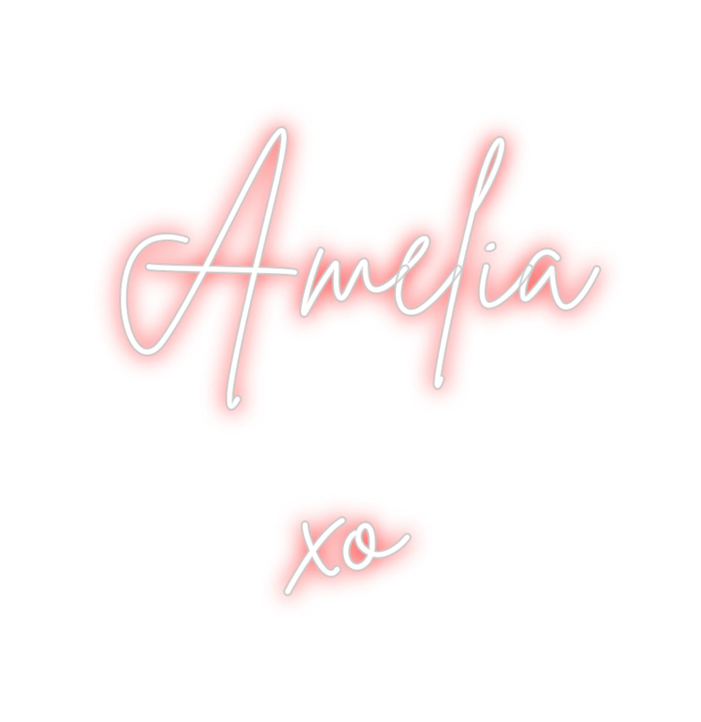 Custom Neon Sign Online Editor Amelia
xo