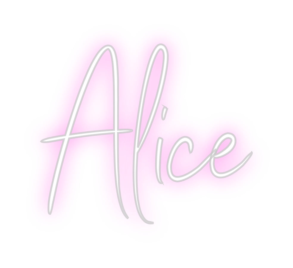 Custom Neon Sign Online Editor Alice
