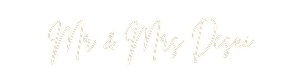 Custom Neon Sign Online Editor Mr & Mrs Desai