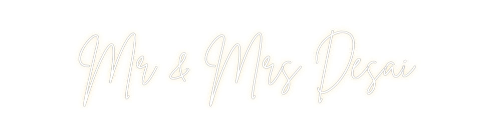 Custom Neon Sign Online Editor Mr & Mrs Desai