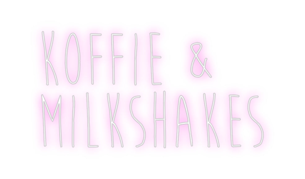 Custom Neon Sign Online Editor koffie &
mil...