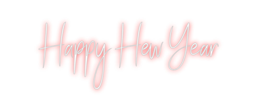 Custom Neon Sign Online Editor Happy Hew Year