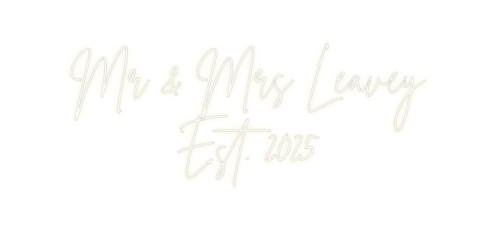 Custom Neon Sign Online Editor Mr & Mrs Leav...