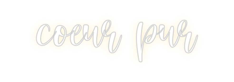 Custom Neon Sign Online Editor coeur pur