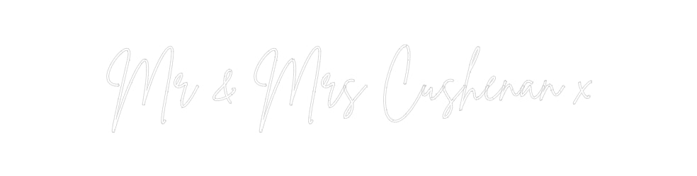 Custom Neon Sign Online Editor Mr & Mrs Cush...