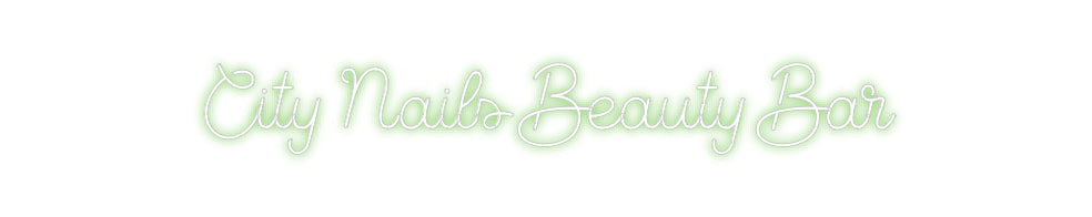 Custom Neon Sign Online Editor City Nails Be...
