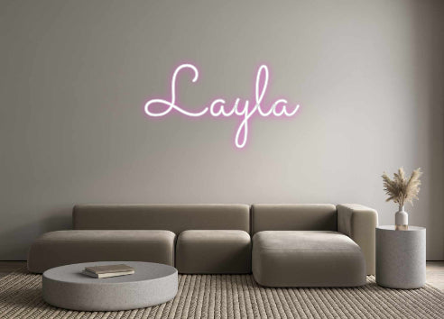 Custom Neon Sign Online Editor Layla