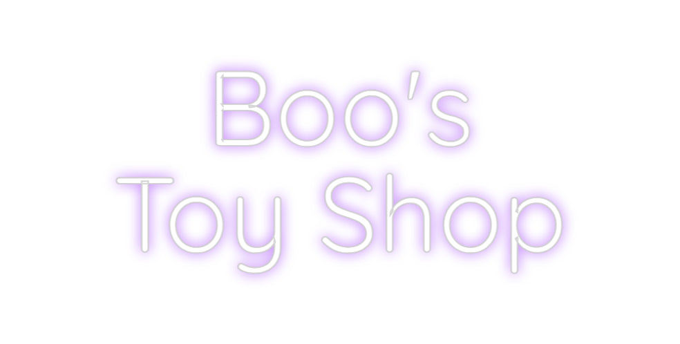 Custom Neon Sign Online Editor Boo's
Toy S...