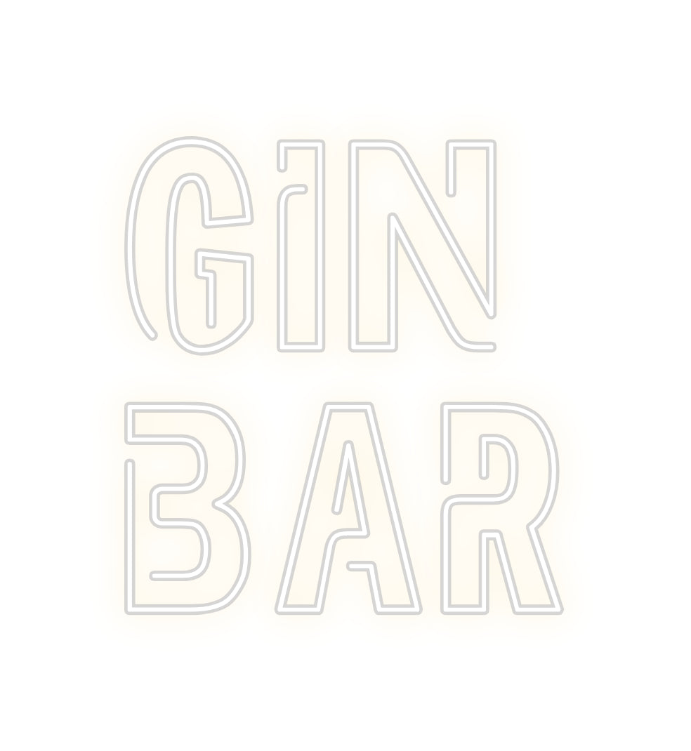 Custom Neon Sign Online Editor gin
bar