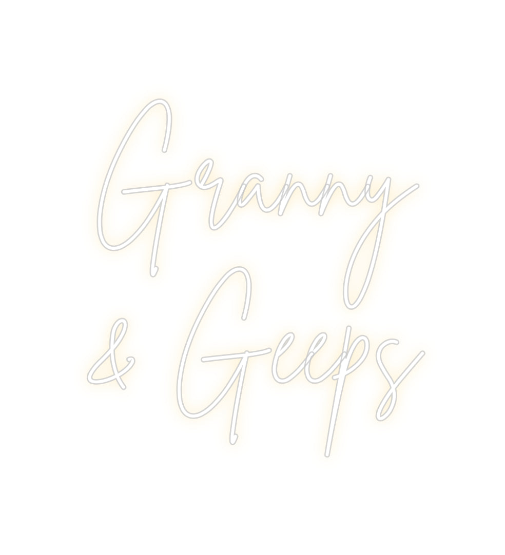 Custom Neon Sign Online Editor Granny
& Geeps