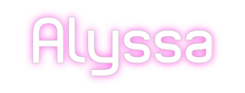 Custom Neon Sign Online Editor Alyssa