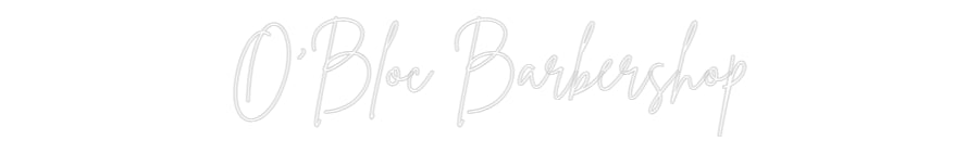 Custom Back Lit Neon Sign Online Editor O'Bloc Barber...