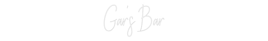Custom Neon Sign Online Editor Gar's Bar
