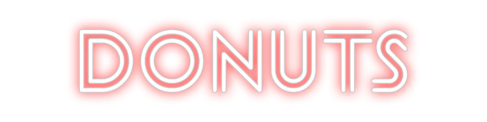Custom Neon Sign Online Editor DONUTS
