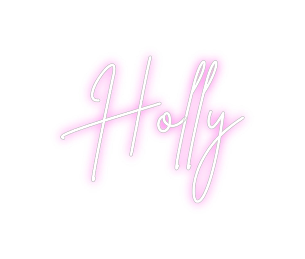 Custom Neon Sign Online Editor Holly