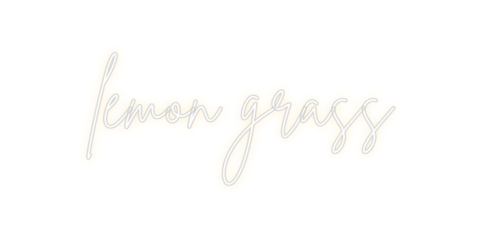 Custom Neon Sign Online Editor lemon grass