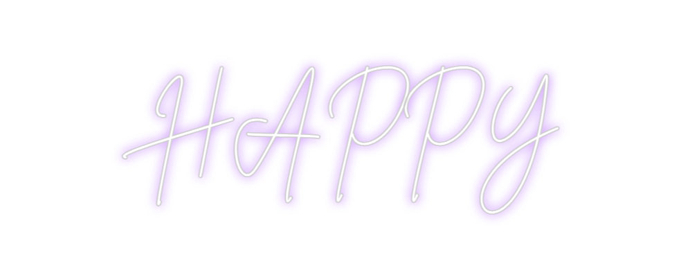 Custom Neon Sign Online Editor HAPPY