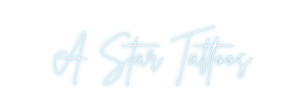 Custom Neon Sign Online Editor A Star Tattoos