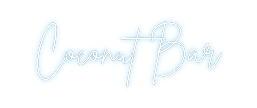 Custom Neon Sign Online Editor Coconut Bar