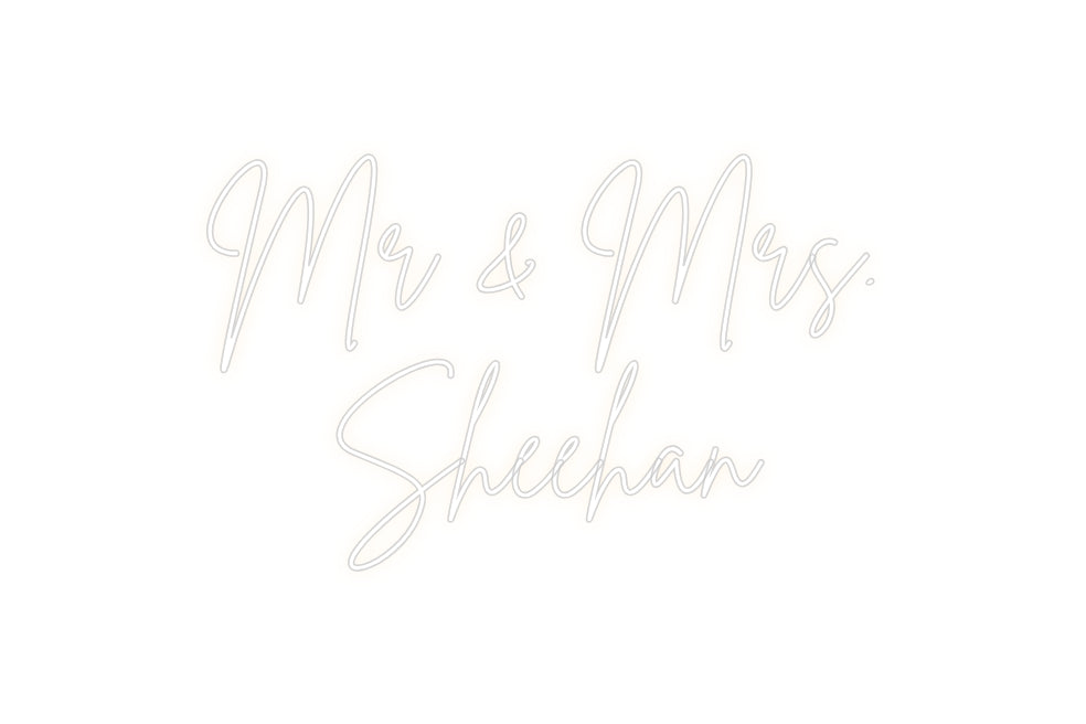 Custom Back Lit Neon Sign Online Editor Mr & Mrs.
Sh...