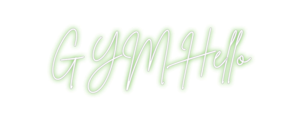 Custom Neon Sign Online Editor GYM Hello
