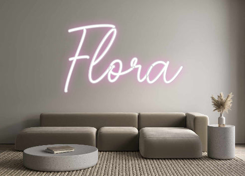 Custom Neon Sign Online Editor Flora