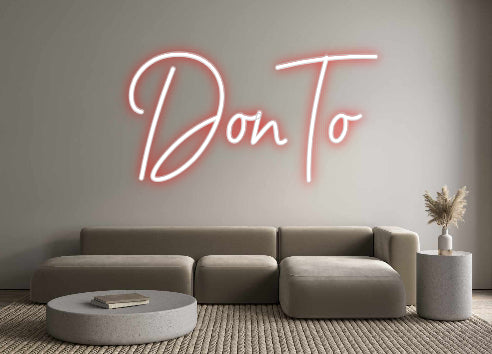 Custom Neon Sign Online Editor DonTo