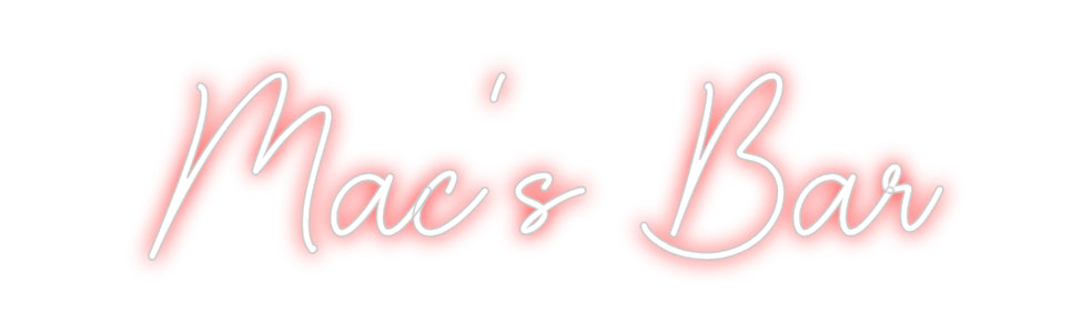 Custom Neon Sign Online Editor Mac's Bar