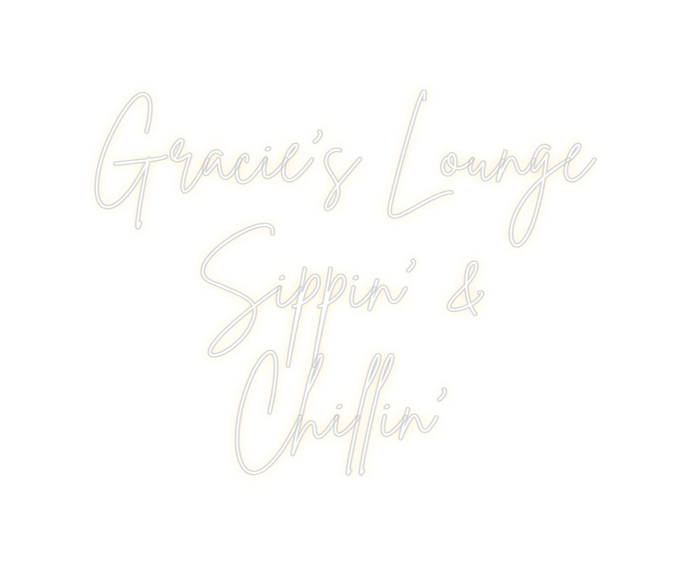 Custom Neon Sign Online Editor Gracie's Loun...
