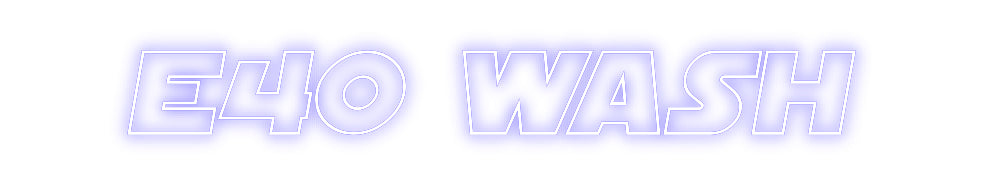 Custom Neon Sign Online Editor E40 WASH
