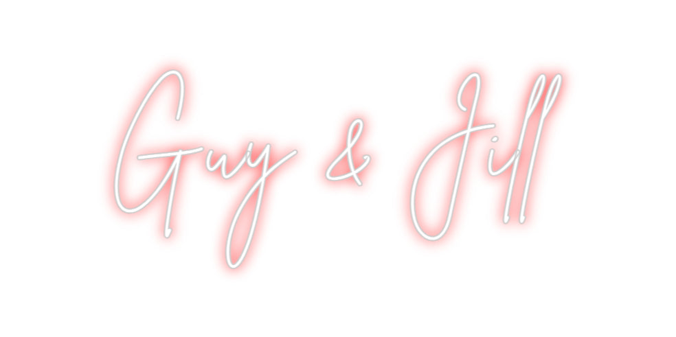 Custom Neon Sign Online Editor Guy & Jill