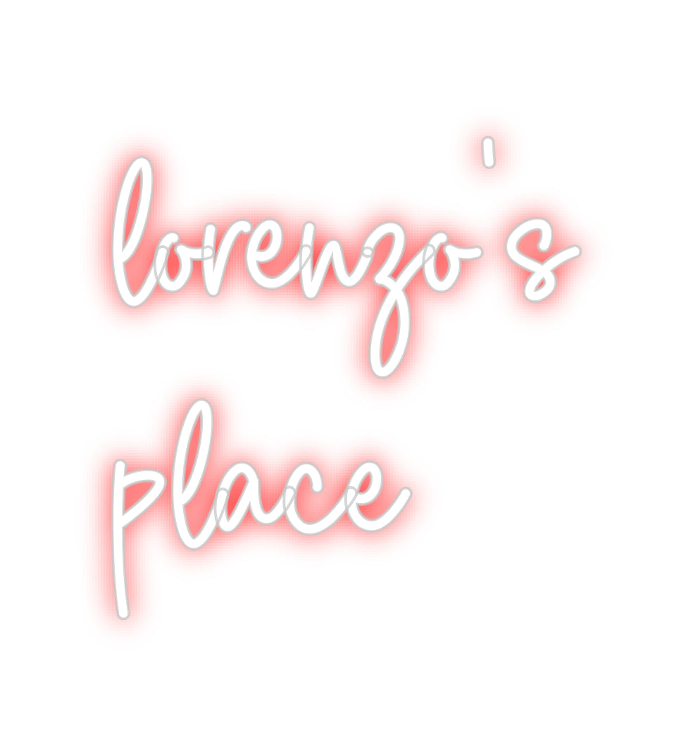 Custom Neon Sign Online Editor lorenzo's
pl...