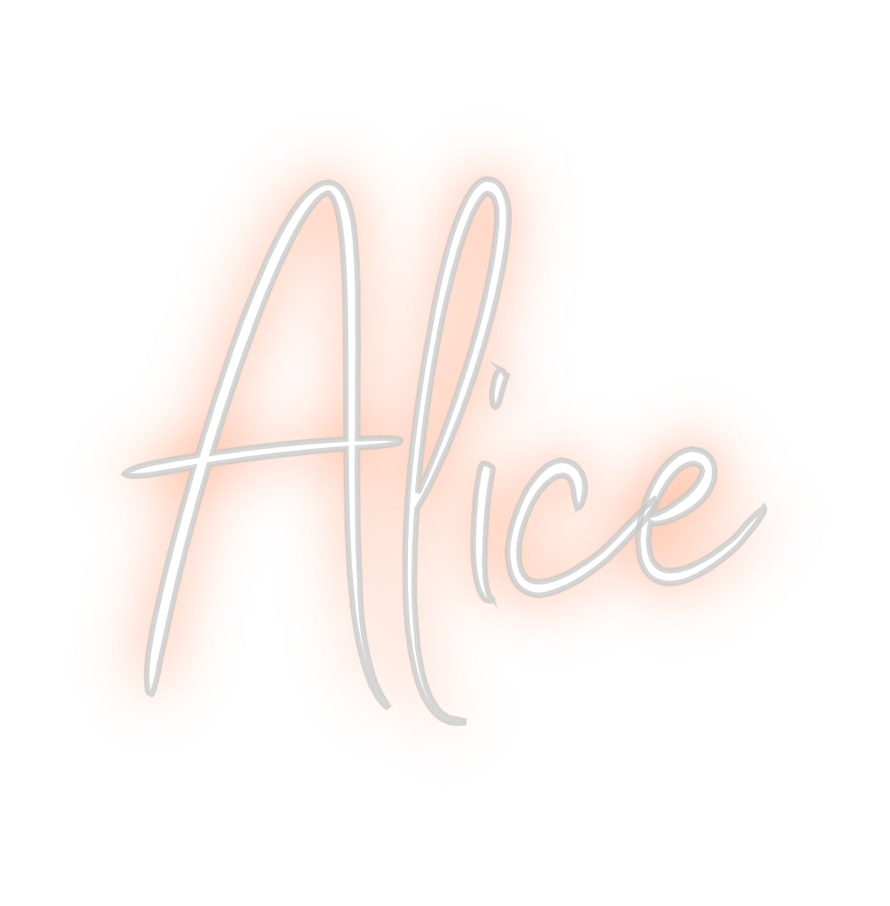 Custom Neon Sign Online Editor Alice