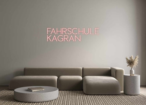 Custom Neon Sign Online Editor FAHRSCHULE
K...